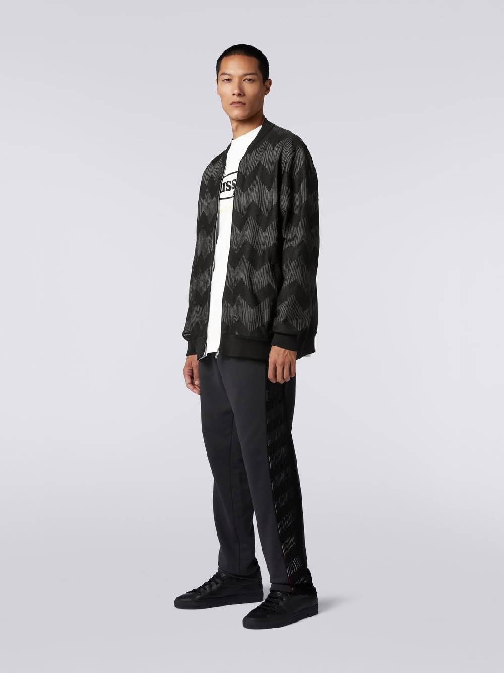 Missoni Bomber in misto cotone zig zag in collaborazione con Mike Maignan Spedizione Gratuita