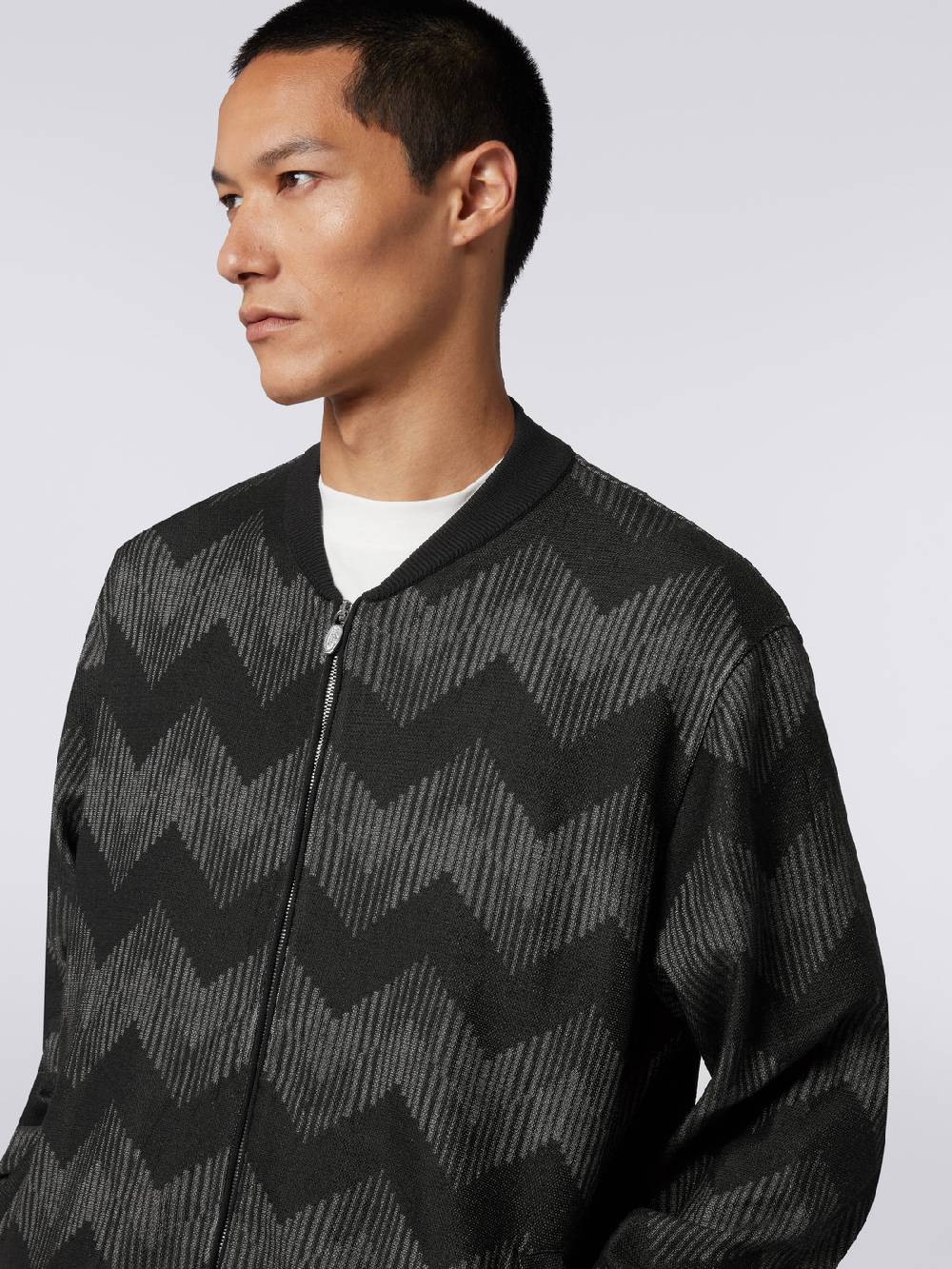 Missoni Bomber in misto cotone zig zag in collaborazione con Mike Maignan Spedizione Gratuita
