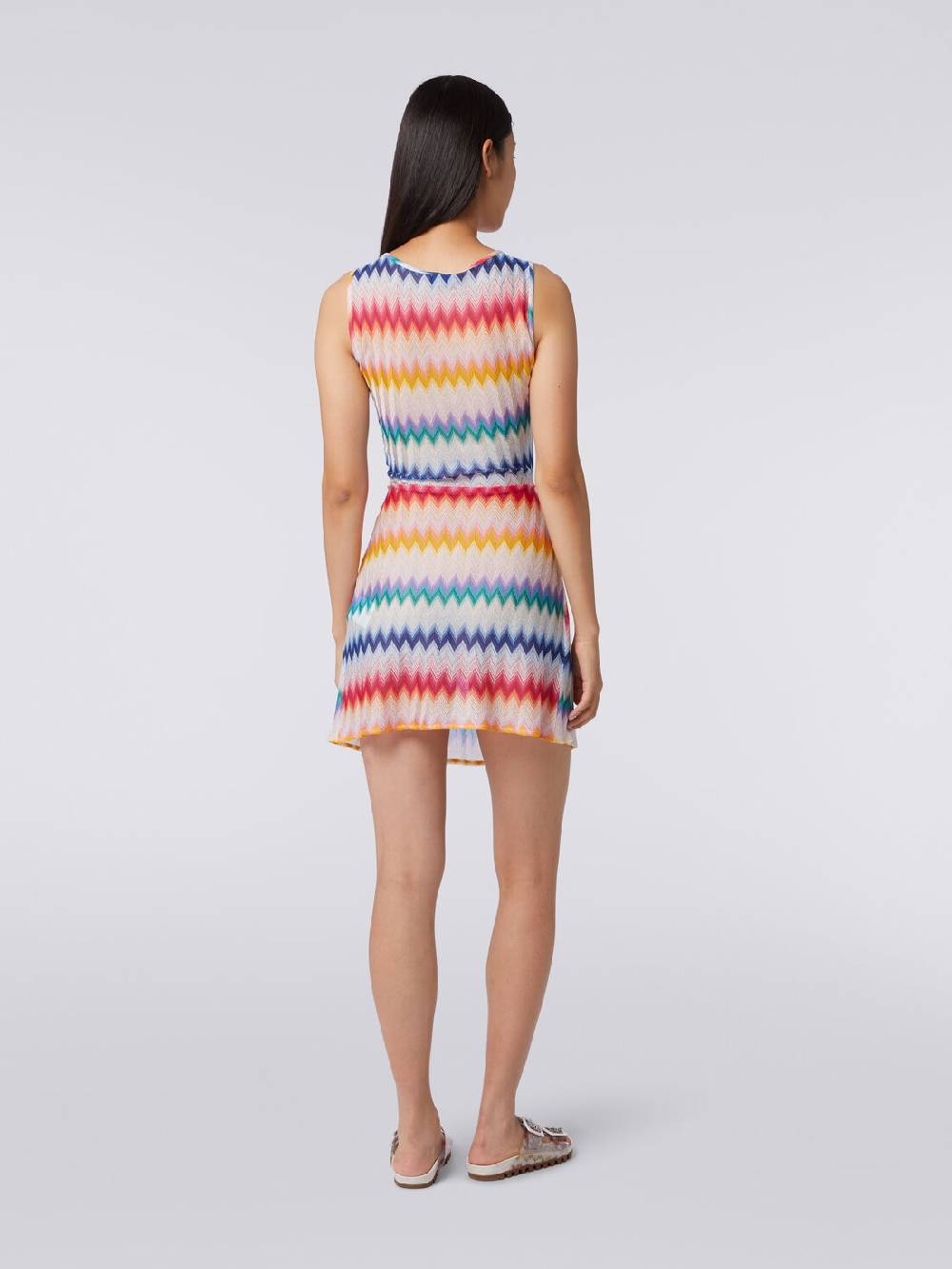 Missoni Copricostume corto con scollatura torchon e stampa zig zag Pezzi Unici