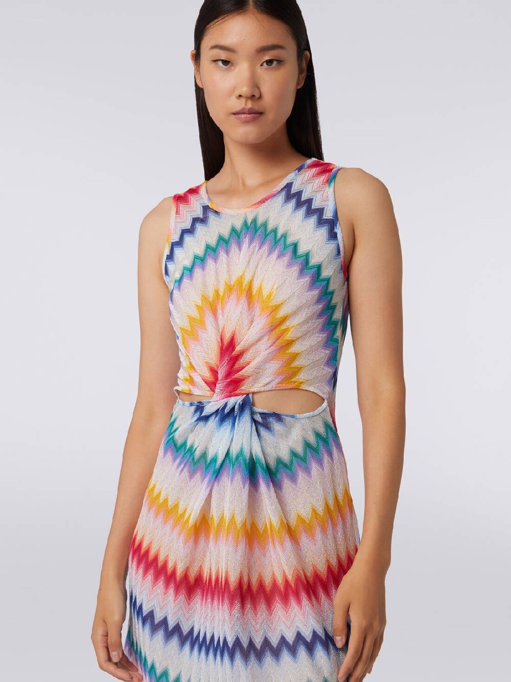 Missoni Copricostume corto con scollatura torchon e stampa zig zag Pezzi Unici