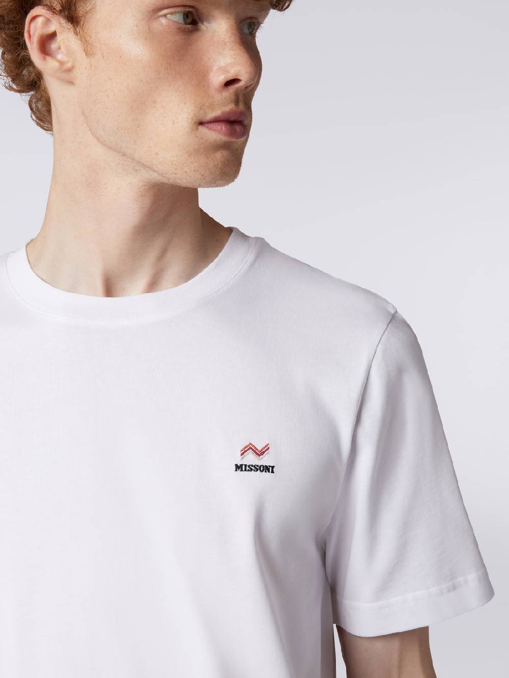 Missoni T-shirt girocollo in cotone con ricamo e logo Soddisfazione Garantita