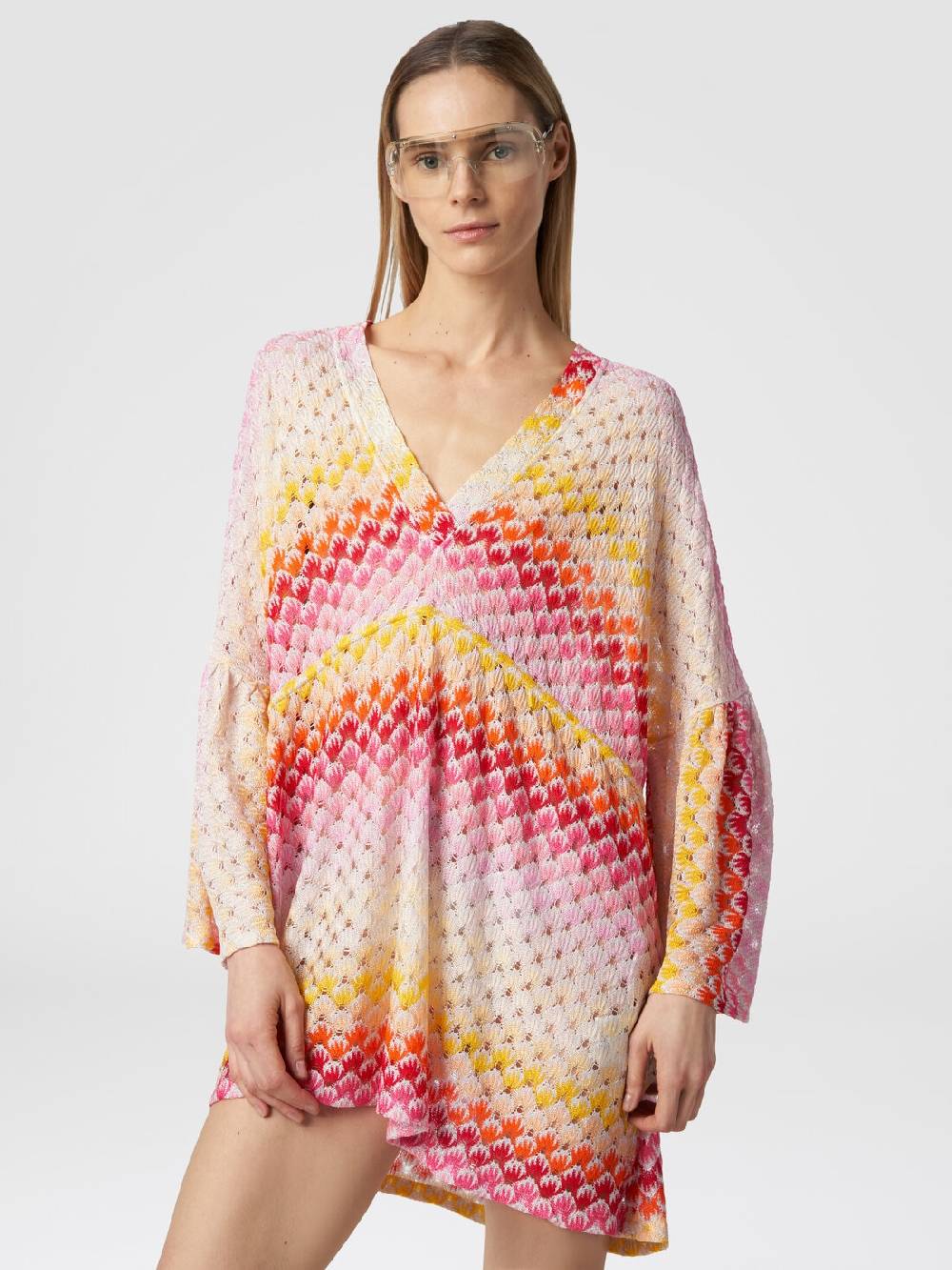 Missoni Caftano copricostume corto effetto pizzo con lurex Consegna Veloce
