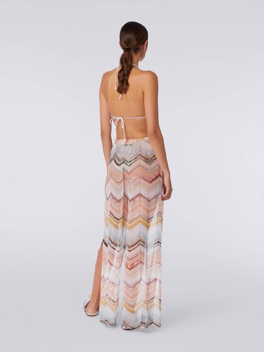 Missoni Pantaloni copricostume in misto viscosa zig zag con lurex Promozione Limitata