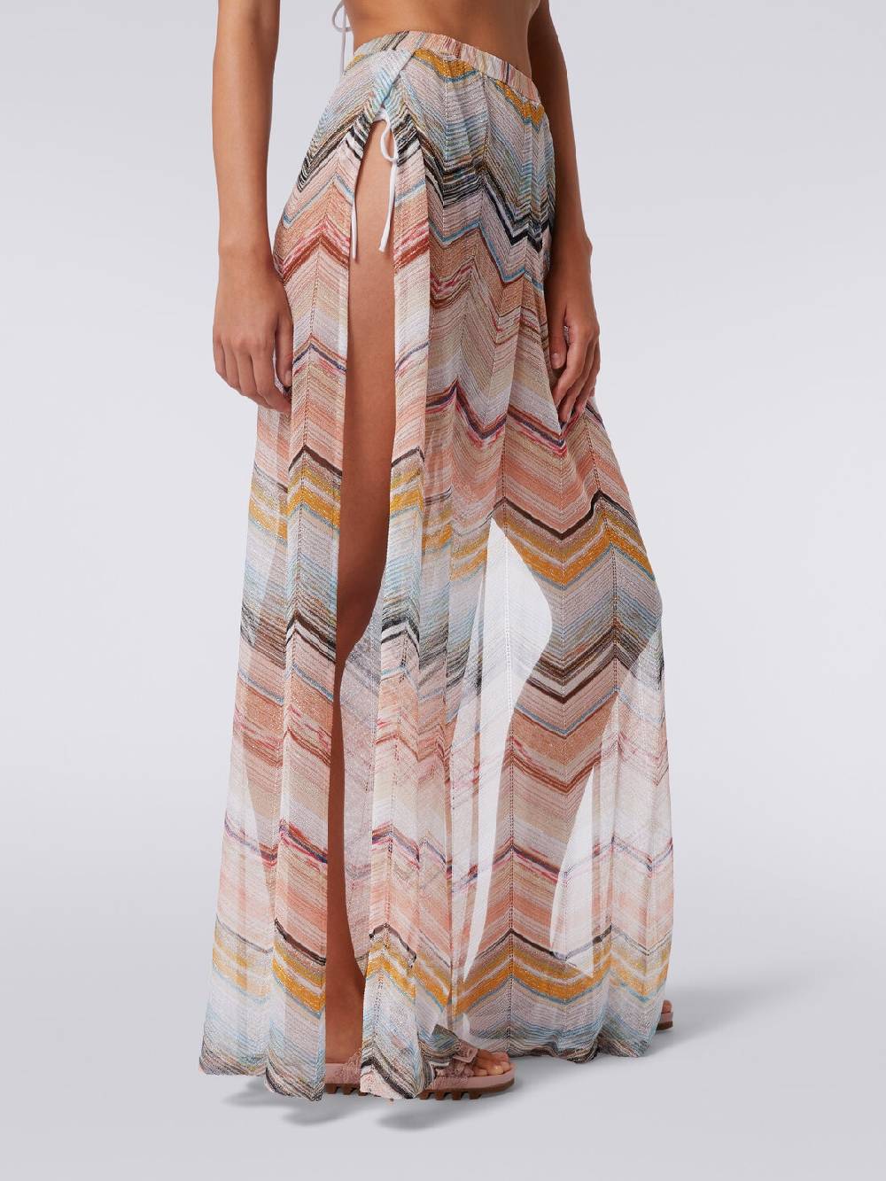Missoni Pantaloni copricostume in misto viscosa zig zag con lurex Promozione Limitata