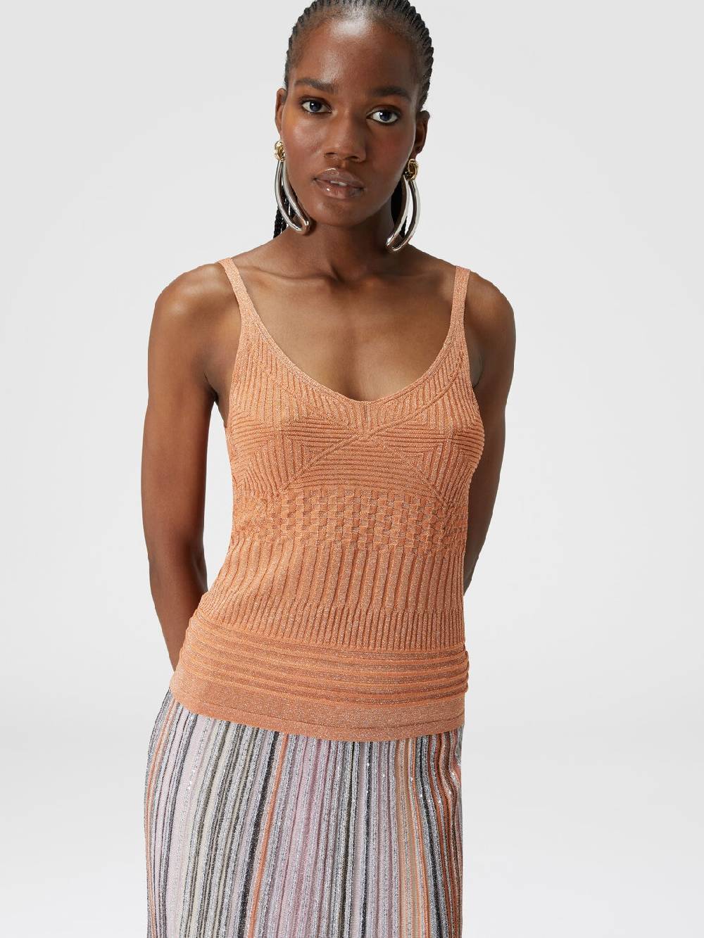 Missoni Canottiera in viscosa multilavorazione lamé Fino Al -60%