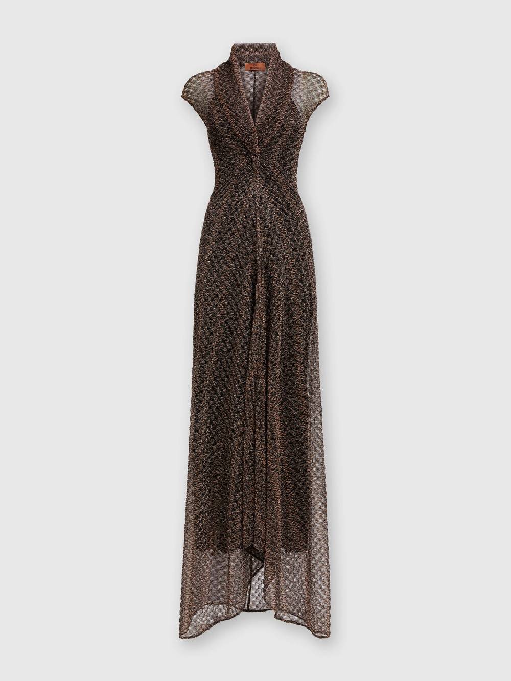 Missoni Abito lungo in pizzo lamé con scollatura torchon Shopping Online