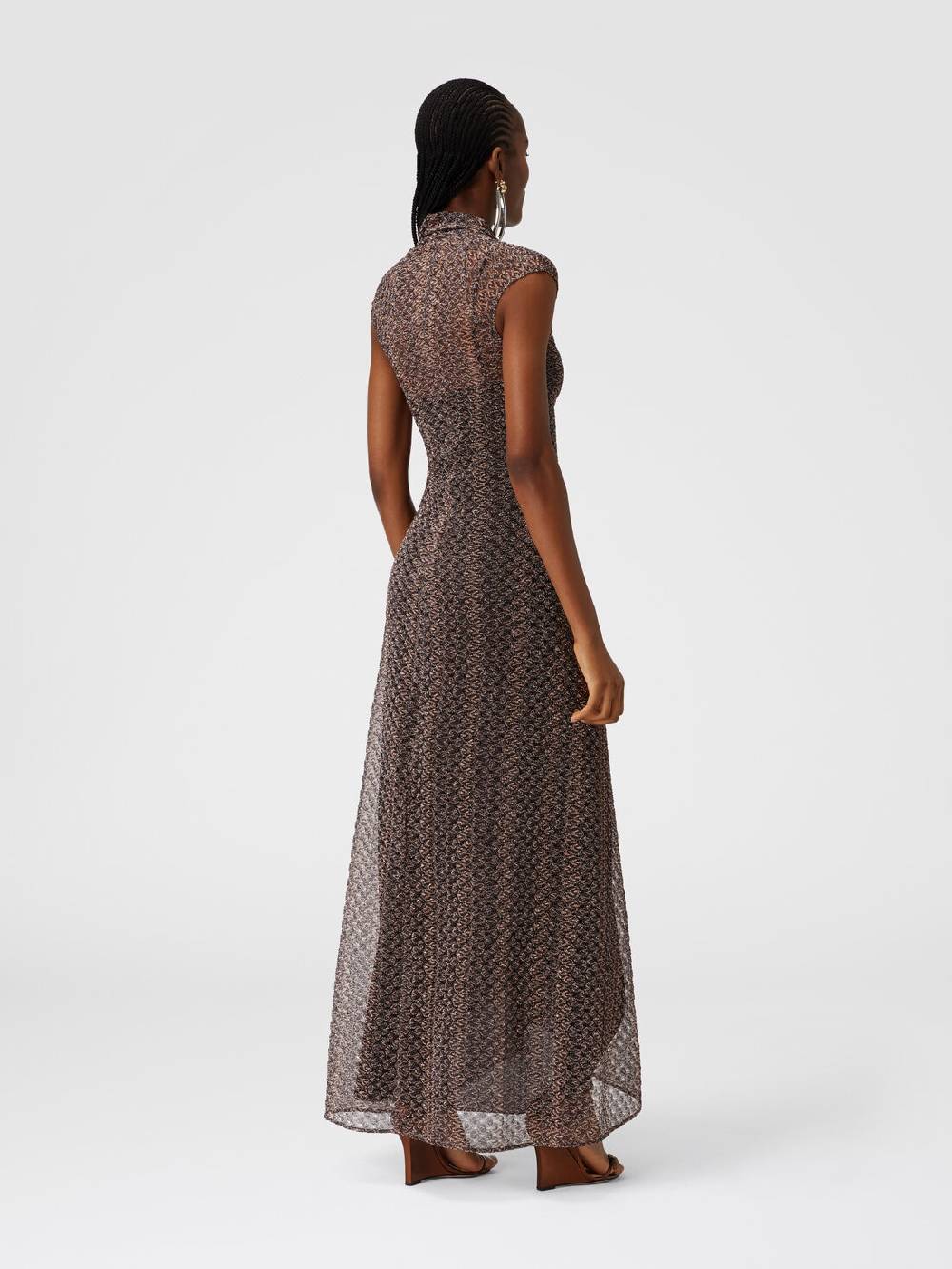 Missoni Abito lungo in pizzo lamé con scollatura torchon Shopping Online
