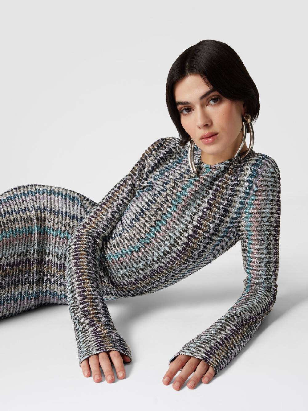 Missoni Abito lungo con paillettes e dettaglio cut out Prezzo Ridotto