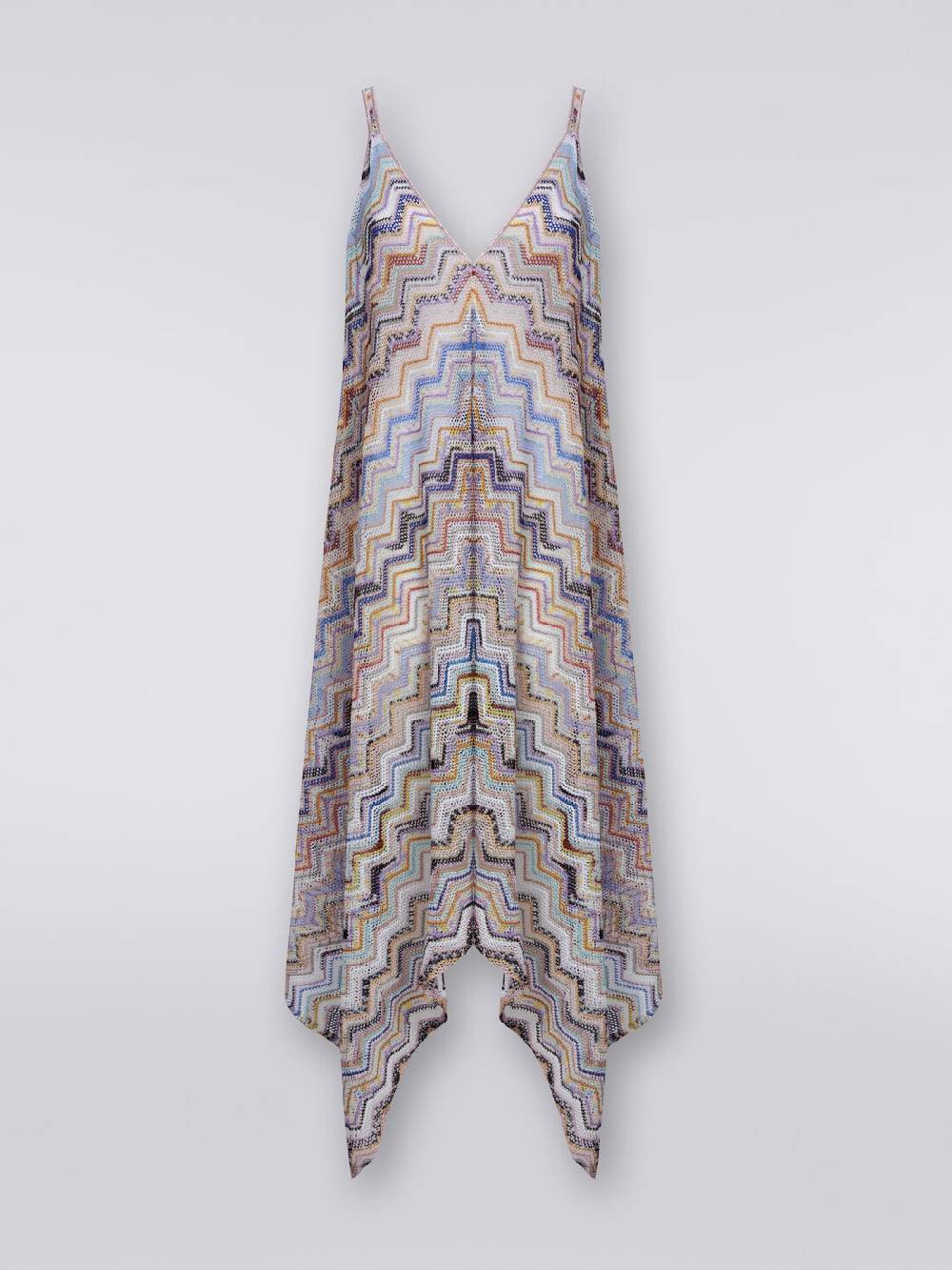 Missoni Copricostume lungo in crochet zig zag con lurex Sconto