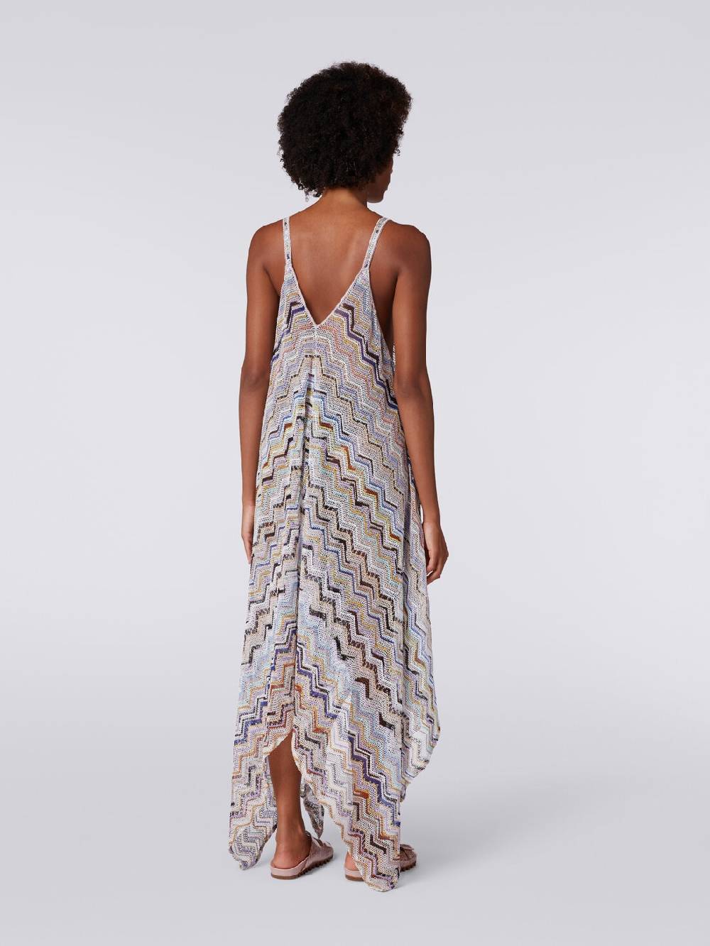 Missoni Copricostume lungo in crochet zig zag con lurex Sconto