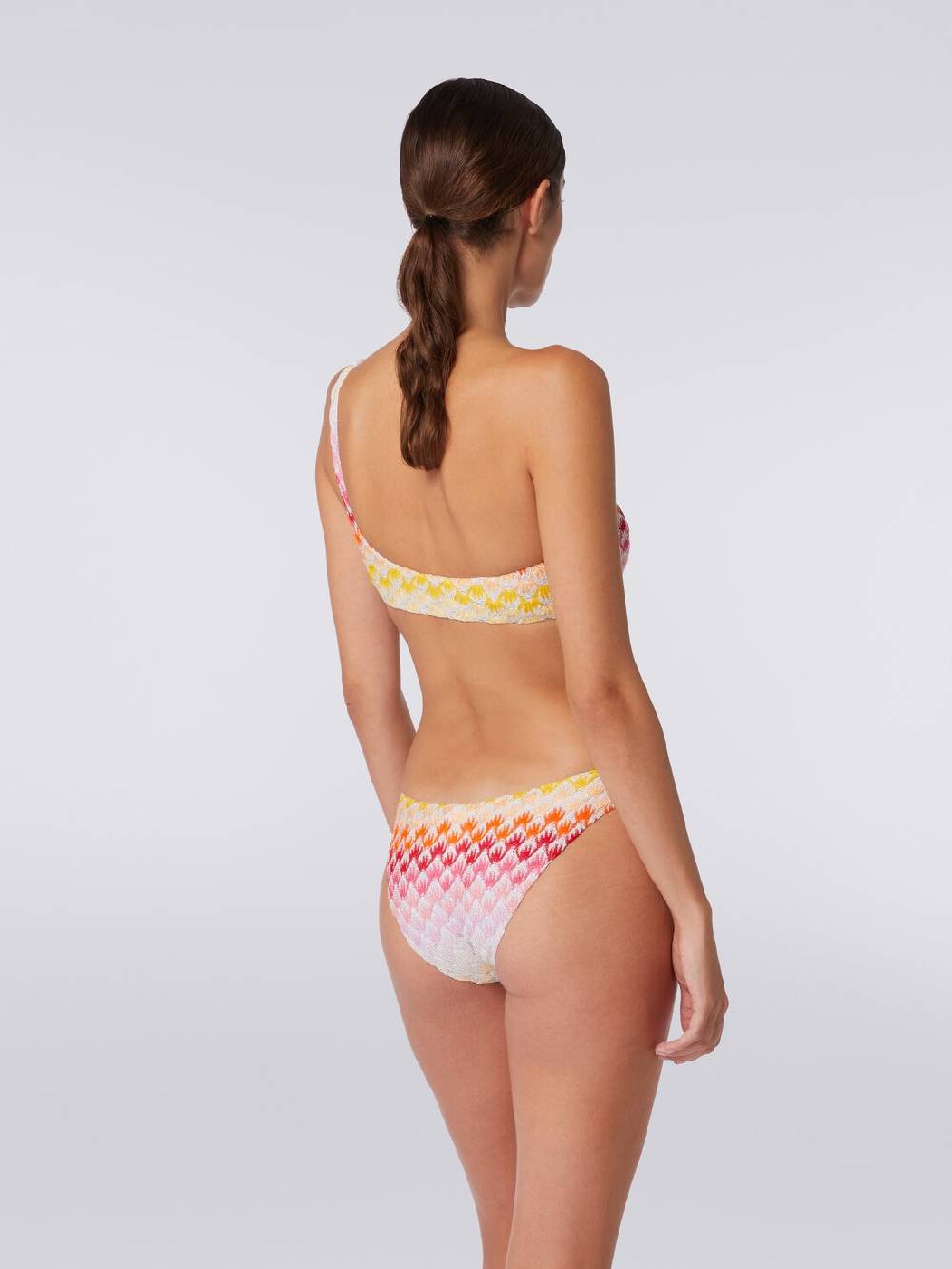 Missoni Bikini monospalla effetto pizzo dégradé con lurex Offerte