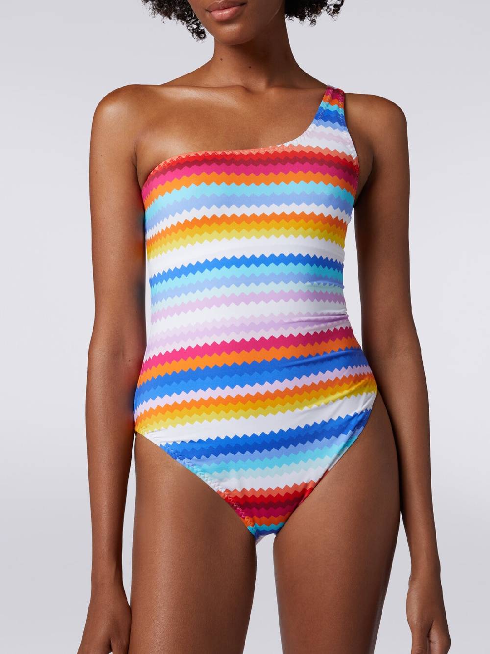Missoni Costume intero monospalla stampa zig zag Vendita Economica