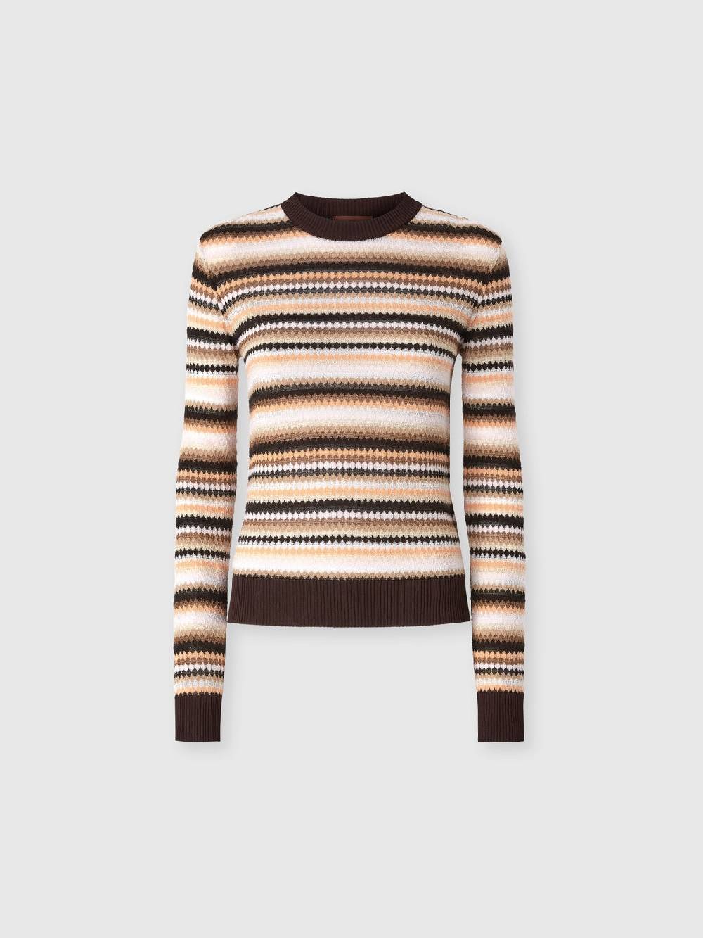 Missoni Pullover girocollo in lana e viscosa a righe I Più Venduti