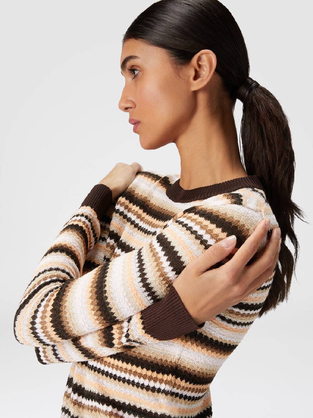 Missoni Pullover girocollo in lana e viscosa a righe I Più Venduti