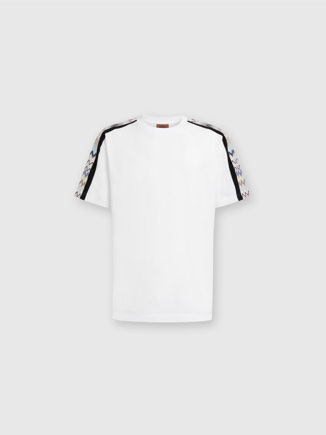 Missoni T-shirt in jersey di cotone con inserti zig zag