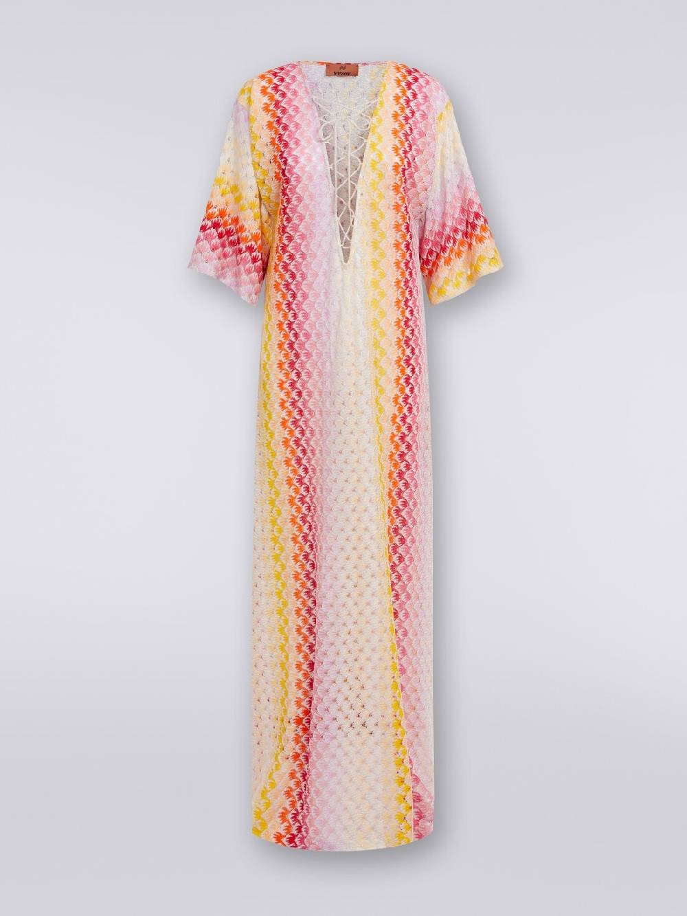 Missoni Caftano copricostume lungo effetto pizzo dégradé con lurex Negozio online di fabbrica