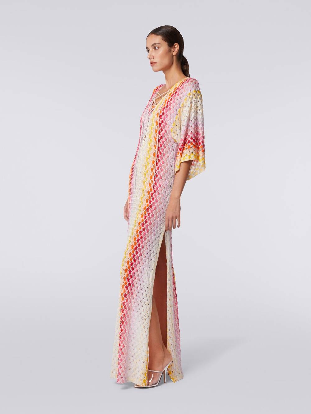 Missoni Caftano copricostume lungo effetto pizzo dégradé con lurex Negozio online di fabbrica