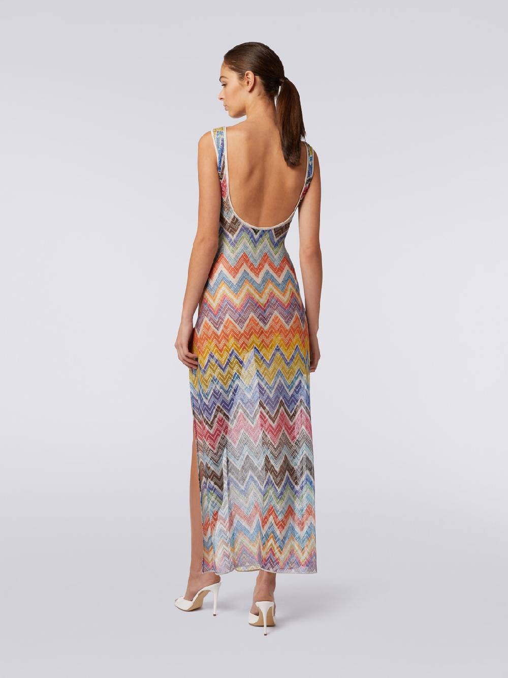 Missoni Copricostume lungo stampa zig zag con lurex Comprare a buon mercato