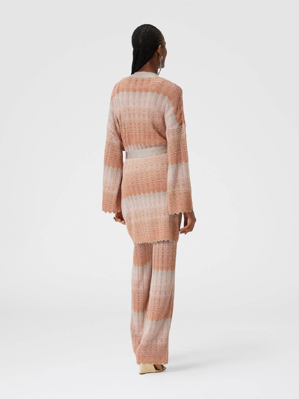 Missoni Cardigan con motivo greca zig zag e cintura Vendite stagionali