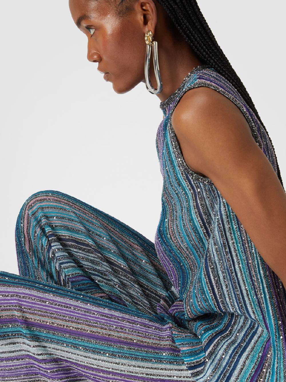 Missoni Pantapalazzo a costine con paillettes Offerta natalizia