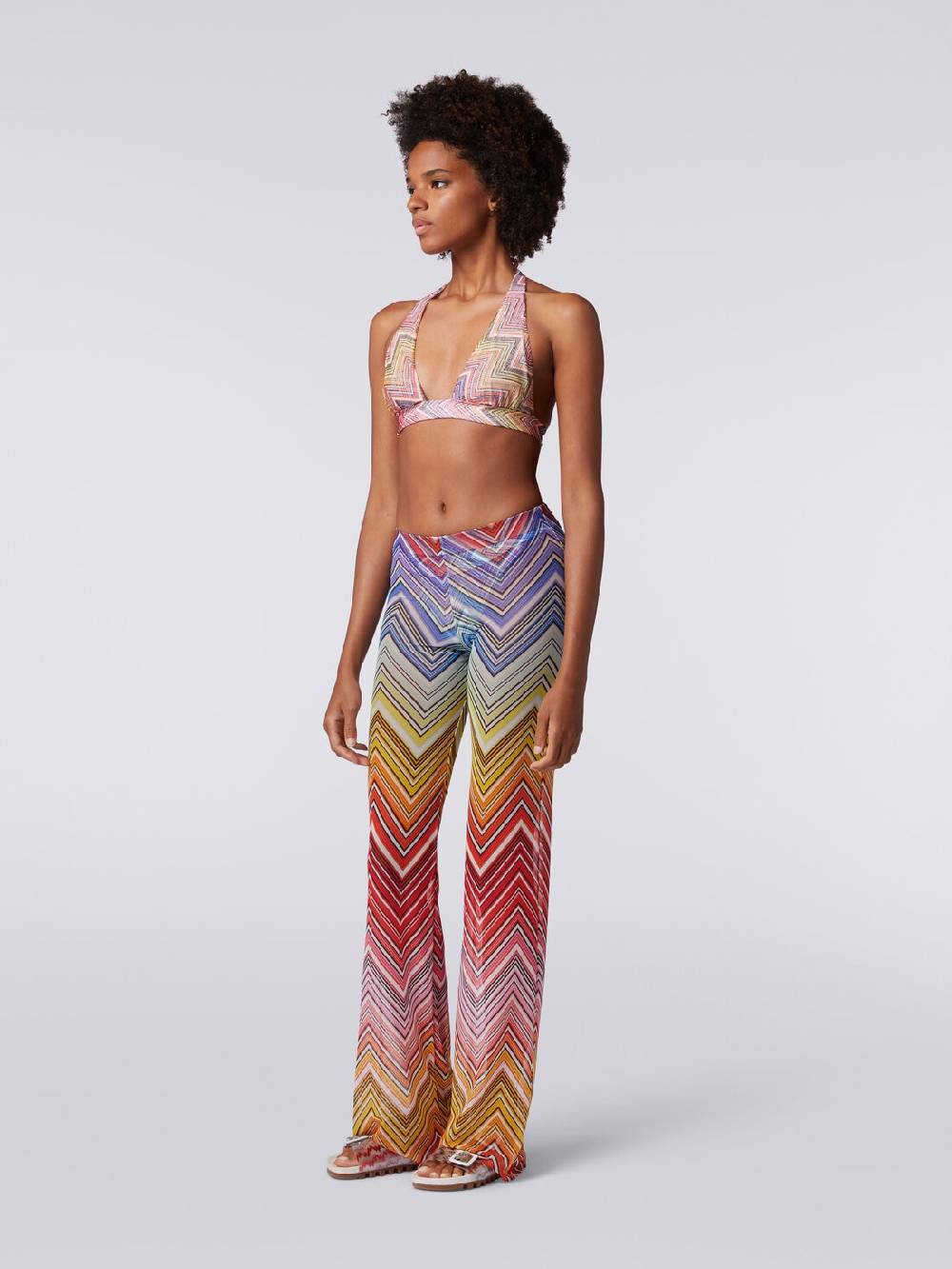 Missoni Pantaloni copricostume in tulle stampa zig zag Offerta per la Festa della Mamma