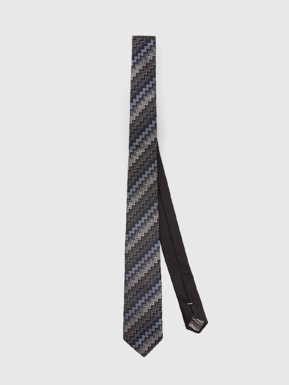 Missoni Cravatta in seta con motivo zig zag Offerta Giorno del Papà