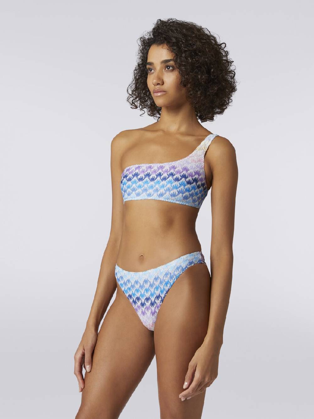 Missoni Bikini monospalla effetto pizzo dégradé con lurex Latest fashion