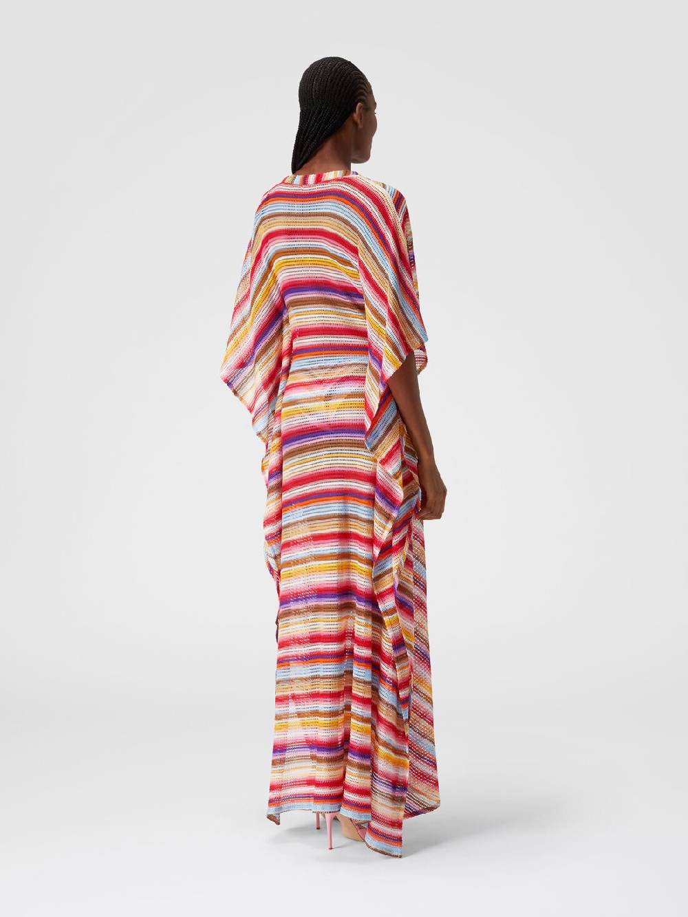 Missoni Caftano copricostume lungo in crochet rigato Online Outlet