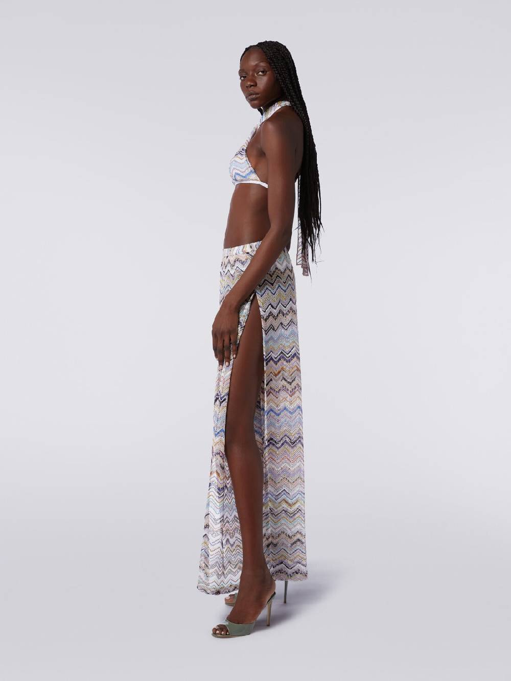Missoni Pantaloni in maglia di viscosa a rete zig zag con lurex Grandi sconti