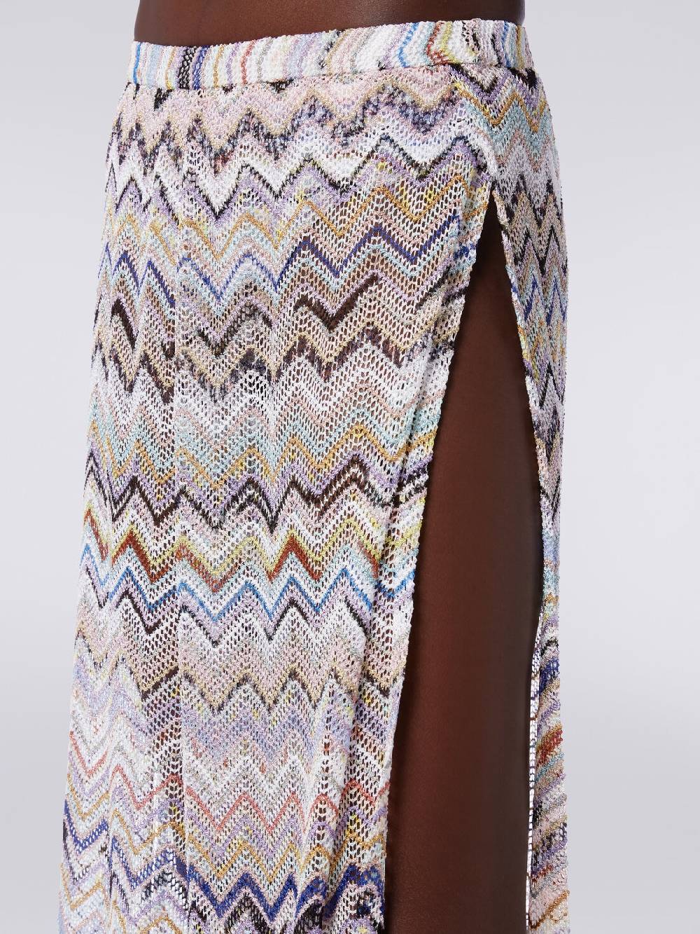 Missoni Pantaloni in maglia di viscosa a rete zig zag con lurex Grandi sconti