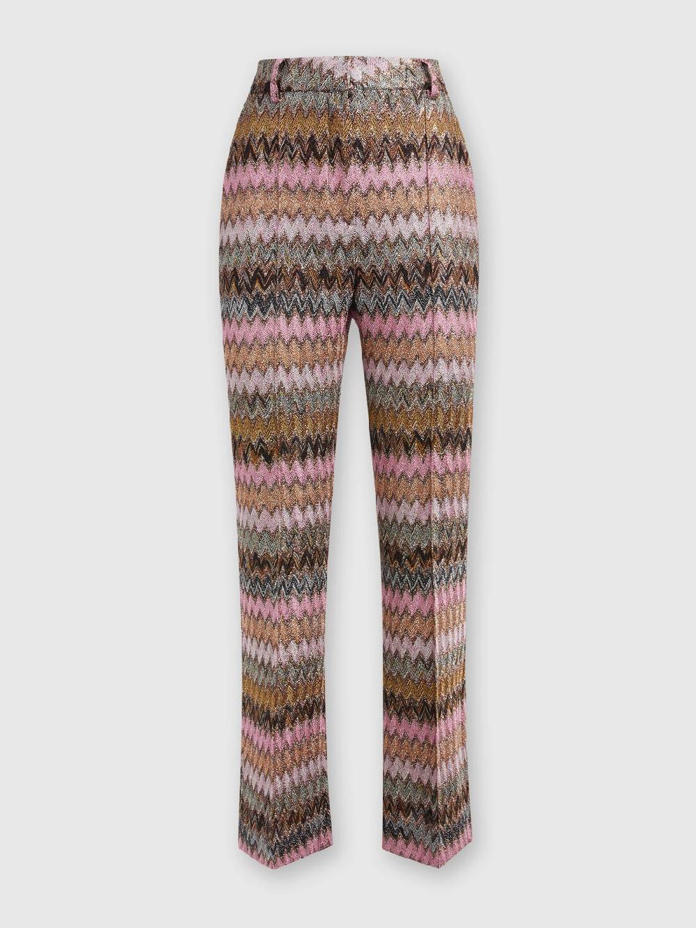 Missoni Pantaloni crop in misto viscosa zig zag lamé Liquidazione