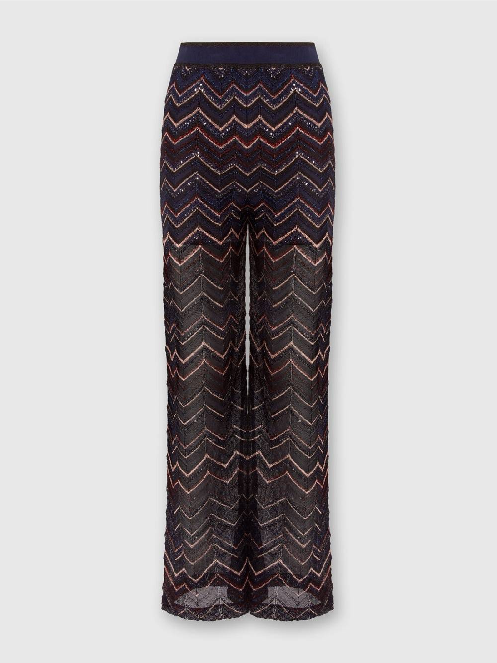 Missoni Pantaloni in maglia zig zag con lurex e paillettes Comprane uno, ottenene uno gratis