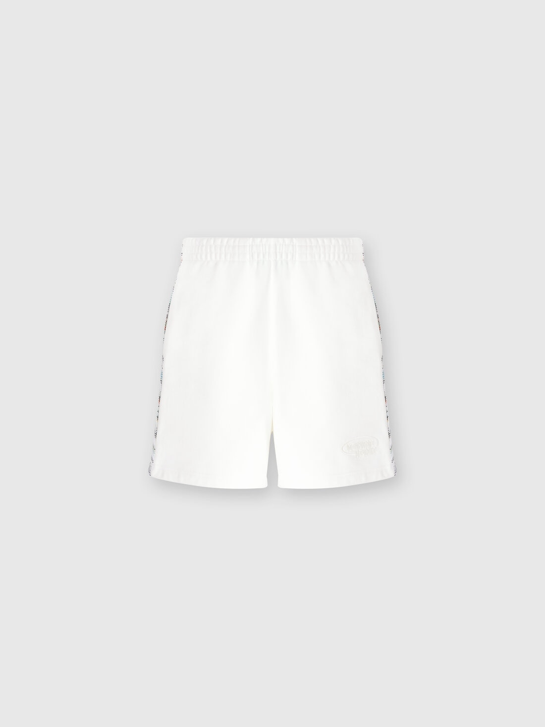 Missoni Shorts in felpa di cotone con logo e bande laterali in maglia Offerte giornaliere
