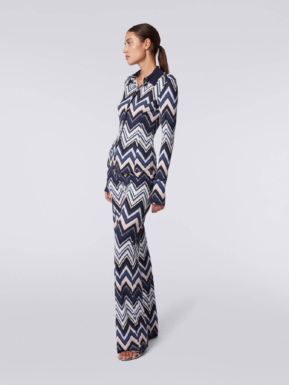 Missoni Pantaloni in viscosa con stampa zig zag Offerte speciali