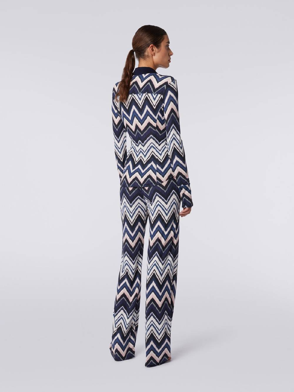 Missoni Pantaloni in viscosa con stampa zig zag Offerte speciali