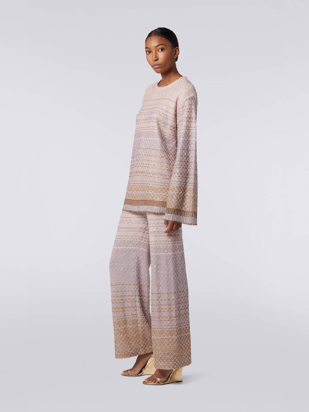 Missoni Pantaloni in maglia dégradé con paillettes Enormi risparmi