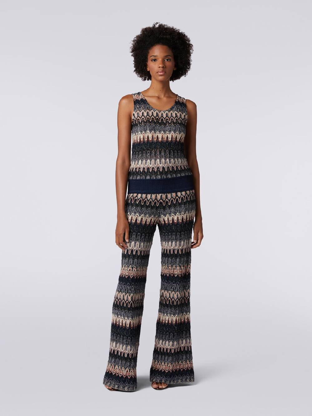Missoni Pantaloni in misto viscosa lamé a onde effetto pizzo Sconti VIP