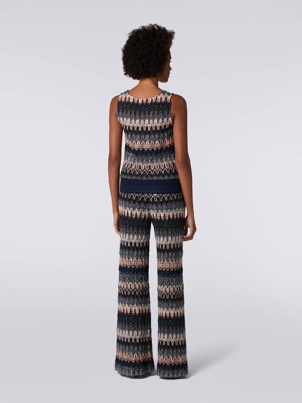 Missoni Pantaloni in misto viscosa lamé a onde effetto pizzo Sconti VIP