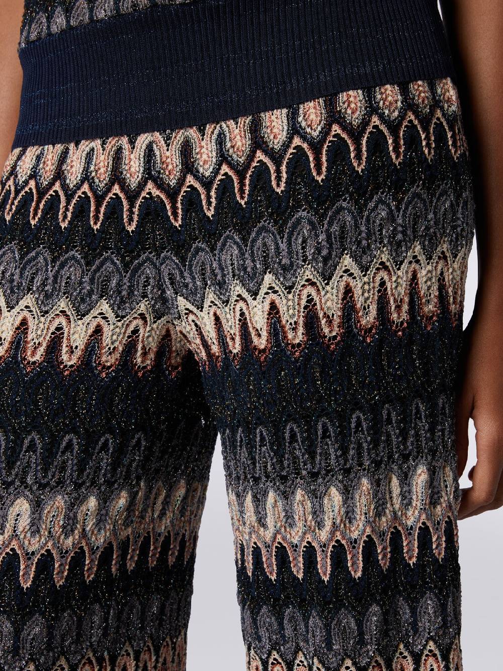 Missoni Pantaloni in misto viscosa lamé a onde effetto pizzo Sconti VIP