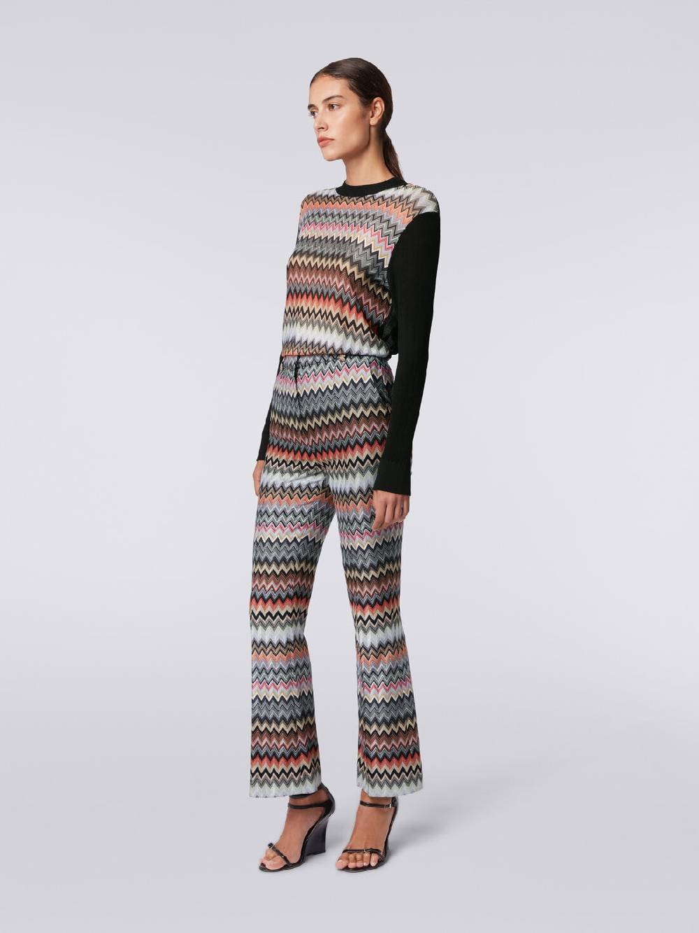 Missoni Pantaloni cropped in cotone e viscosa zig zag Super Saving Price