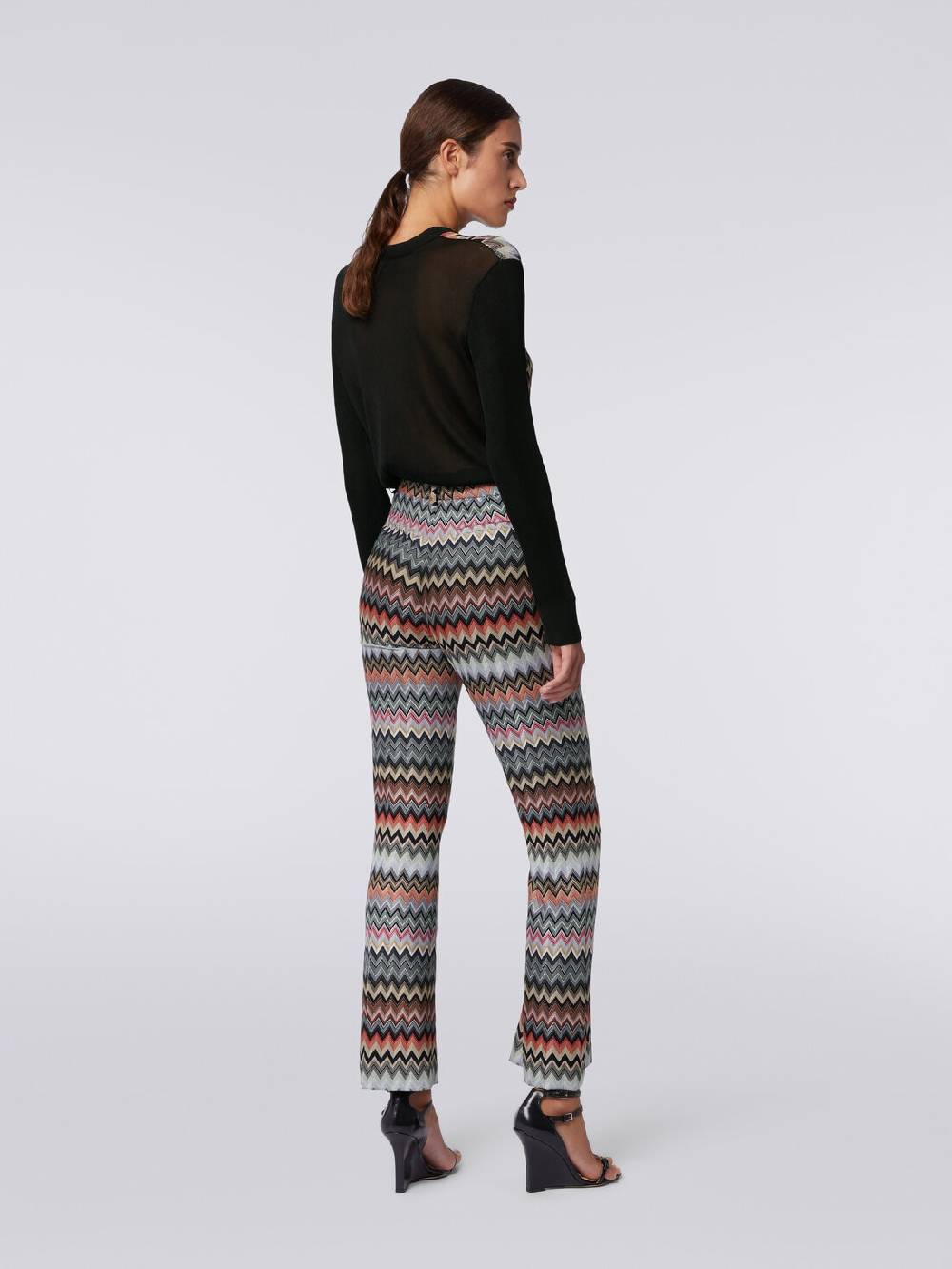 Missoni Pantaloni cropped in cotone e viscosa zig zag Super Saving Price