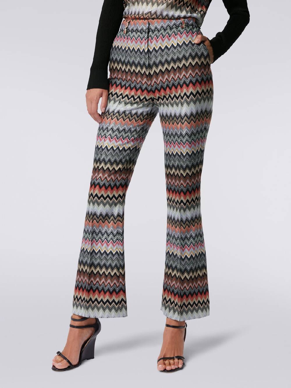 Missoni Pantaloni cropped in cotone e viscosa zig zag Super Saving Price