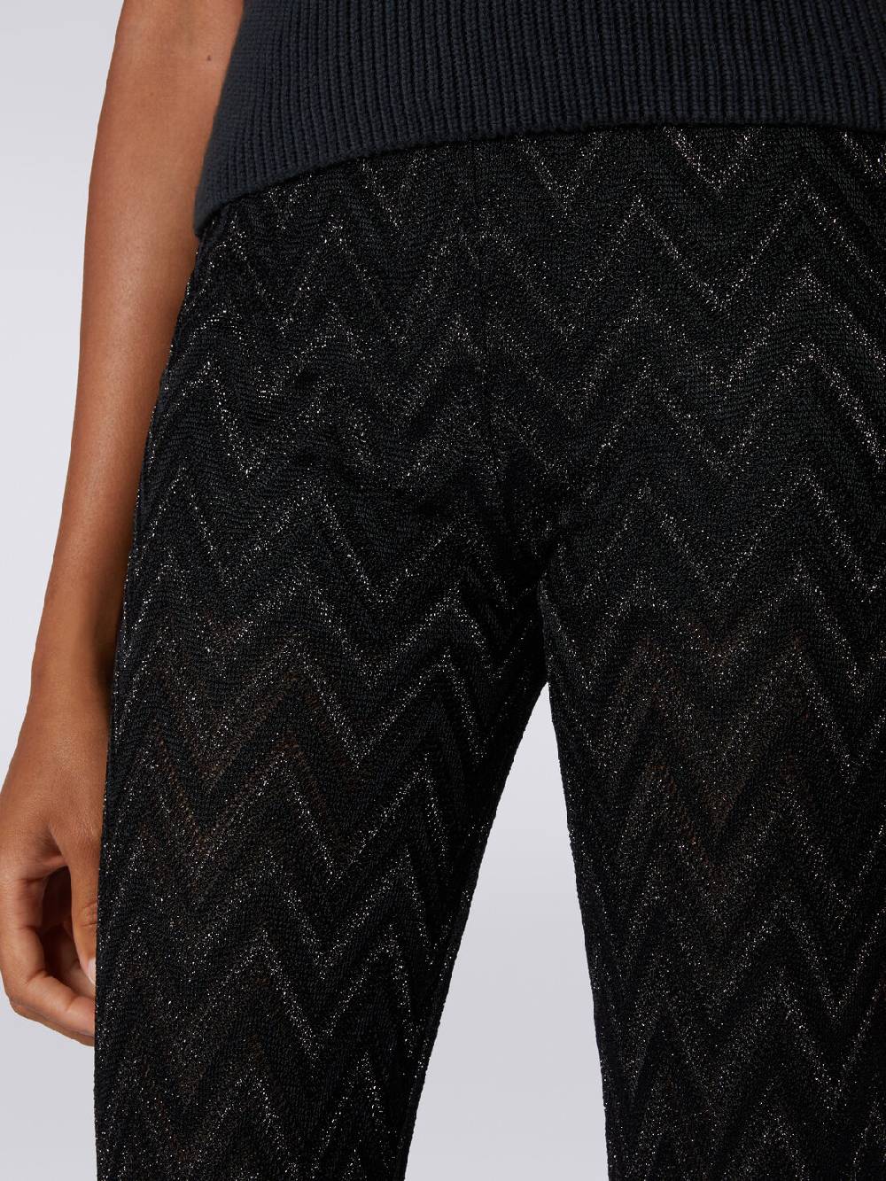 Missoni Pantaloni in maglia di viscosa zig zag con lurex Offerta settimanale