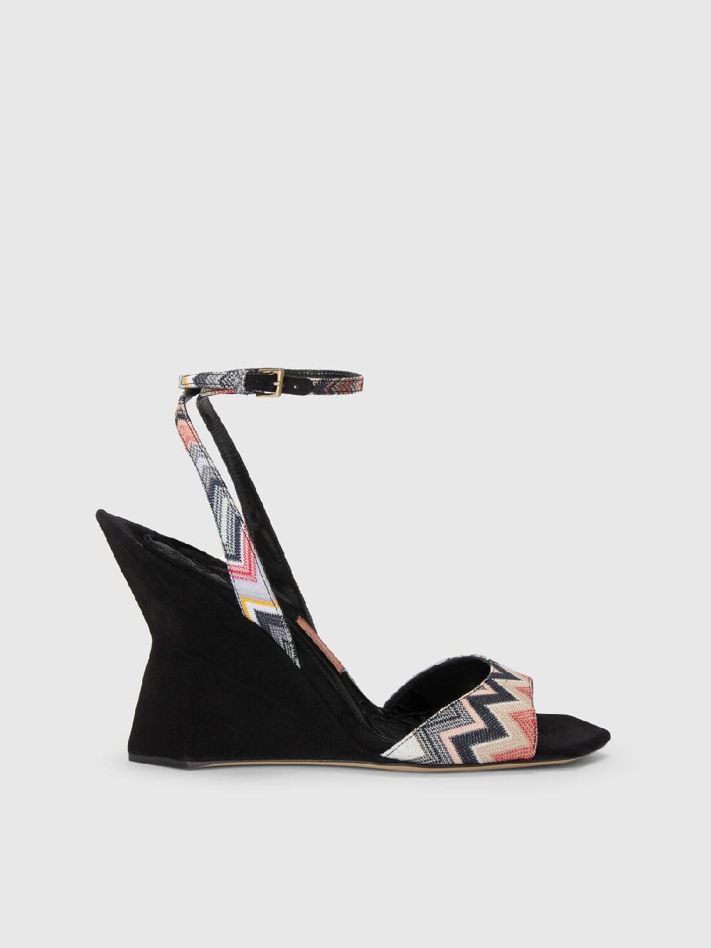 Missoni Sandali con tacco e motivo chevron Fino al 50% di sconto