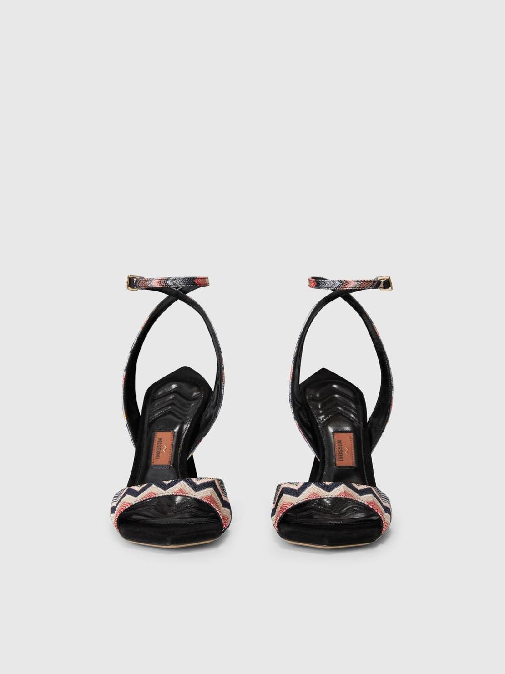Missoni Sandali con tacco e motivo chevron Fino al 50% di sconto