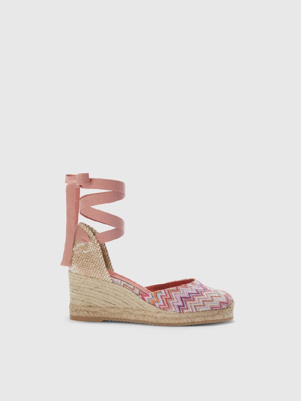 Missoni Espadrilles con tomaia in tessuto chevron e zeppa Only for today
