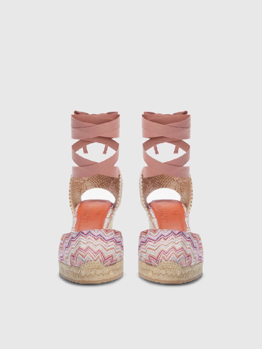 Missoni Espadrilles con tomaia in tessuto chevron e zeppa Only for today