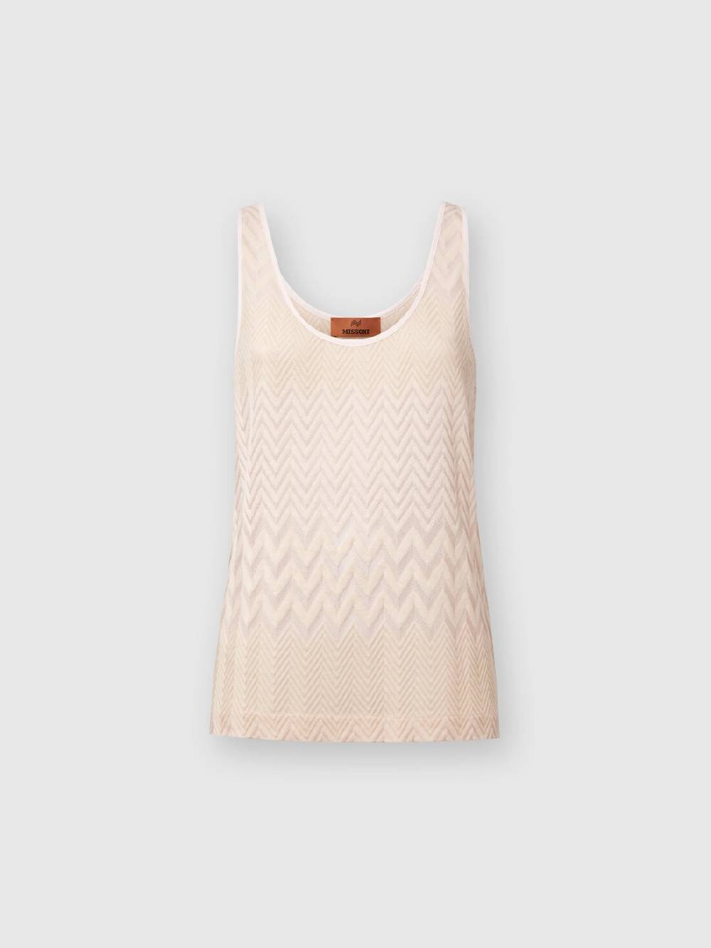 Missoni Canottiera in maglia di viscosa e cotone zig zag 50% di sconto con spedizione gratuita