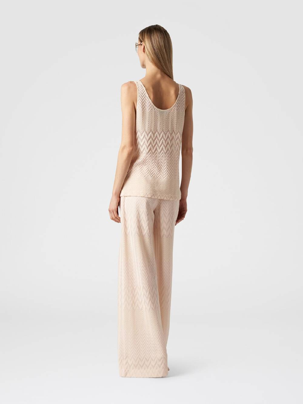 Missoni Canottiera in maglia di viscosa e cotone zig zag 50% di sconto con spedizione gratuita
