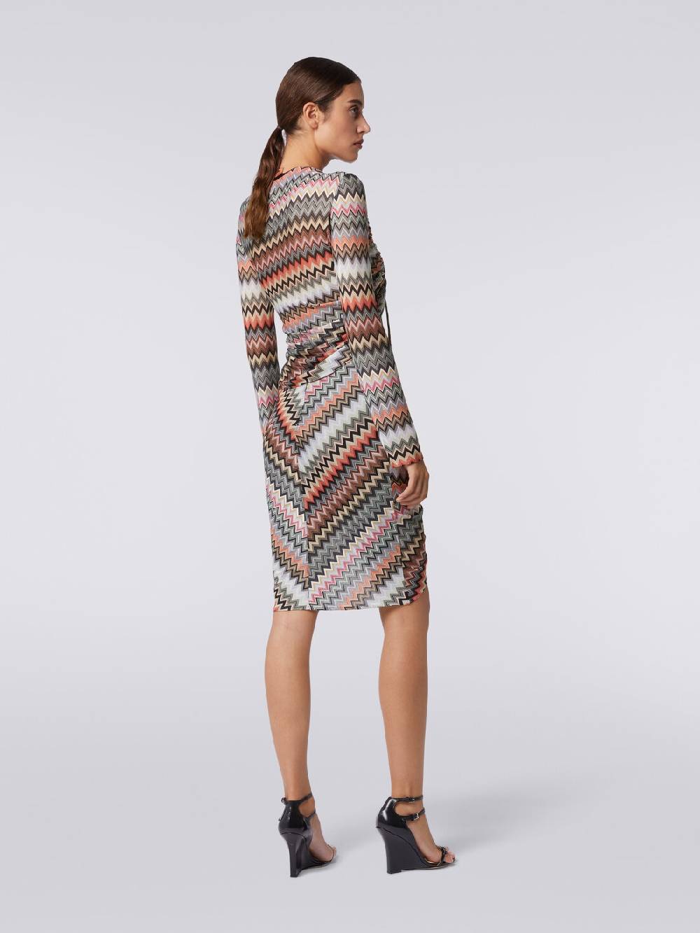 Missoni Top a maniche lunghe zig zag con arricciatura e dettaglio cut-out Limitato a 3 giorni